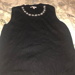 Black casual tank top